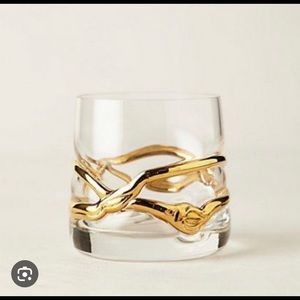 Anthropologie Glimmer wrapped old fashioned glasses